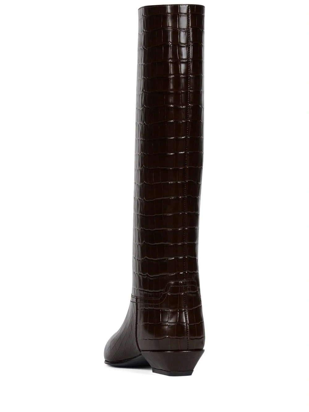 Jeffrey Campbell Passo Brown Croco Crocodile Knee High Boots Size 6